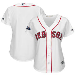 Boston Red Sox Majestic Women's Postseason Home Cool Base Team Jersey – White 2019