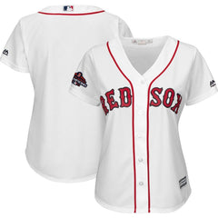 Boston Red Sox Majestic Women's World Series Champions Team Logo Jersey – White 2019