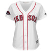 Image of Boston Red Sox Majestic Women's World Series Champions Team Logo Jersey – White 2019