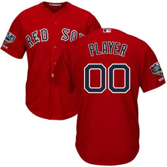 Boston Red Sox Majestic World Series Champions Alternate Cool Base Custom Jersey – Scarlet 2019