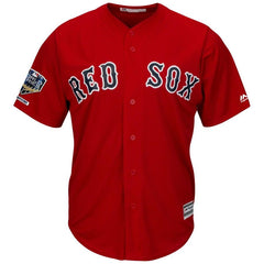 Boston Red Sox Majestic World Series Champions Alternate Cool Base Custom Jersey – Scarlet 2019