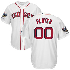 Boston Red Sox Majestic World Series Champions Home Cool Base Custom Jersey – White 2019