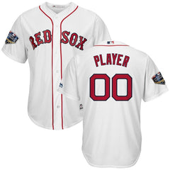 Boston Red Sox Majestic World Series Cool Base Custom Jersey – White 2019