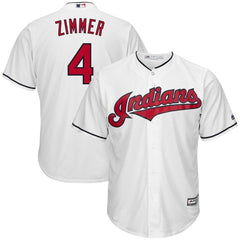 Bradley Zimmer Cleveland Indians Majestic Home Cool Base Jersey - White 2019