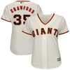 Image of Brandon Crawford San Francisco Giants Majestic Women's Cool Base Player Jersey - Cream 2019