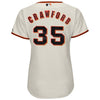 Image of Brandon Crawford San Francisco Giants Majestic Women's Cool Base Player Jersey - Cream 2019