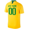 Image of Brazil National Team Home Replica Stadium Custom Jersey – Gold 2019