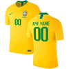 Image of Brazil National Team Home Vapor Match Custom Jersey – Gold 2019