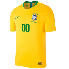 Brazil National Team Home Vapor Match Custom Jersey – Gold 2019