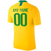 Image of Brazil National Team Home Vapor Match Custom Jersey – Gold 2019