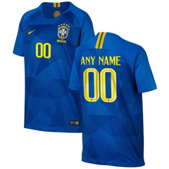 Brazil National Team Youth Away Replica Stadium Custom Jersey – Blue 2019