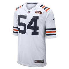 Brian Urlacher Chicago Bears 2019 100th Season Alternate Classic Retired Player Game Jersey - White 2019