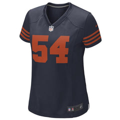 Brian Urlacher Chicago Bears Women's Throwback Game Jersey - Navy Blue 2019