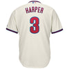 Image of Bryce Harper Philadelphia Phillies Majestic Alternate Official Cool Base Player Jersey - Cream 2019