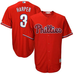 Bryce Harper Philadelphia Phillies Majestic Official Cool Base Player Jersey - Scarlet 2019