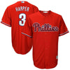 Image of Bryce Harper Philadelphia Phillies Majestic Official Cool Base Player Jersey - Scarlet 2019