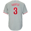 Image of Bryce Harper Philadelphia Phillies Majestic Official Cool Base Replica Player Jersey – Gray 2019