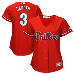 Bryce Harper Philadelphia Phillies Majestic Women's Cool Base Replica Player Jersey - Scarlet 2019