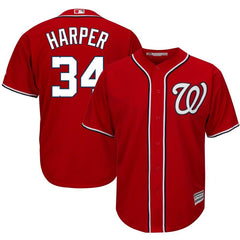 Bryce Harper Washington Nationals Majestic Cool Base Player Jersey - Red 2019