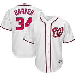 Bryce Harper Washington Nationals Majestic Cool Base Player Jersey - White 2019