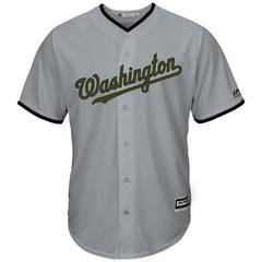 Bryce Harper Washington Nationals Majestic Memorial Day Cool Base Player Jersey - Gray 2019