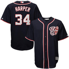 Bryce Harper Washington Nationals Majestic Official Cool Base Player Replica Jersey - Navy 2019