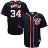 Image of Bryce Harper Washington Nationals Majestic Official Cool Base Player Replica Jersey - Navy 2019
