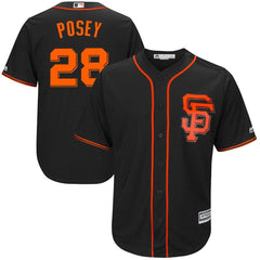 Buster Posey San Francisco Giants Majestic Alternate Cool Base Player Jersey - Black 2019