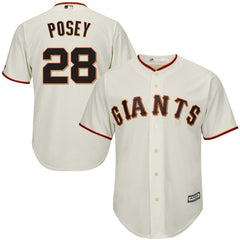 Buster Posey San Francisco Giants Majestic Cool Base Player Jersey - Cream 2019