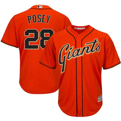 Buster Posey San Francisco Giants Majestic Cool Base Player Jersey - Orange 2019