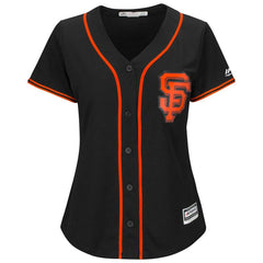 Buster Posey San Francisco Giants Majestic Women's Alternate Cool Base Player Jersey - Black 2019