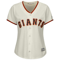 Buster Posey San Francisco Giants Majestic Women's Cool Base Player Jersey - Cream 2019