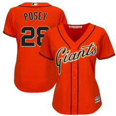 Buster Posey San Francisco Giants Majestic Women's Cool Base Player Jersey - Orange 2019