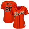 Image of Buster Posey San Francisco Giants Majestic Women's Cool Base Player Jersey - Orange 2019