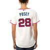 Image of Buster Posey San Francisco Giants Majestic Women's Fashion Stars &amp; Stripes Cool Base Player Jersey - White 2019