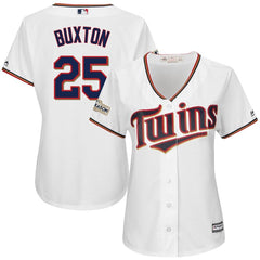 Byron Buxton Minnesota Twins Majestic Women's Postseason Cool Base Player Jersey – White 2019