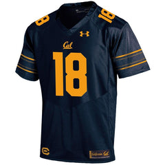 Cal Bears Under Armour #18 Replica Football Jersey – Navy 2019