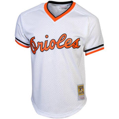 Cal Ripken Jr. Baltimore Orioles Mitchell & Ness 1985 Cooperstown Collection Mesh Batting Practice Jersey - White 2019