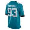 Image of Calais Campbell Jacksonville Jaguars New Game Jersey – Teal 2019