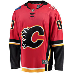 Calgary Flames Home Breakaway Custom Jersey - Red 2019