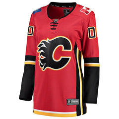 Calgary Flames Women's Home Breakaway Custom Jersey - Red 2019