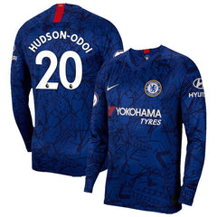 Callum Hudson-Odoi Chelsea 2019 Home Stadium Long Sleeve Replica Player Jersey – Blue 2019