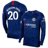 Image of Callum Hudson-Odoi Chelsea 2019 Home Stadium Long Sleeve Replica Player Jersey – Blue 2019