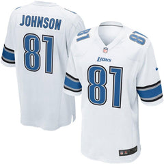 Calvin Johnson Detroit Lions Game Jersey - White 2019