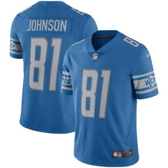 Calvin Johnson Detroit Lions Retired Player Vapor Untouchable Limited Throwback Jersey - Blue 2019