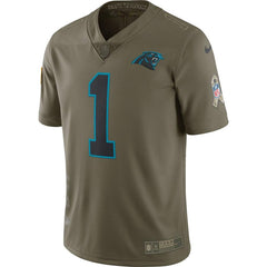 Cam Newton Carolina Panthers Salute To Service Limited Jersey - Olive 2019