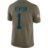 Image of Cam Newton Carolina Panthers Salute To Service Limited Jersey - Olive 2019