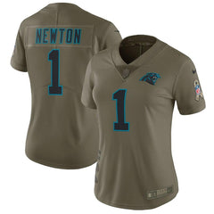 Cam Newton Carolina Panthers Women's Salute to Service Limited Jersey - Olive 2019