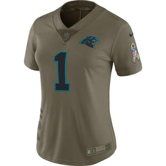 Cam Newton Carolina Panthers Women's Salute to Service Limited Jersey - Olive 2019