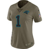 Image of Cam Newton Carolina Panthers Women's Salute to Service Limited Jersey - Olive 2019